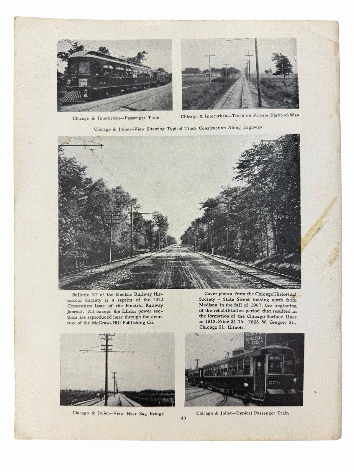 Electric Railway Journal 1912 Convention Issue Bulletin #27 Chicago Historical