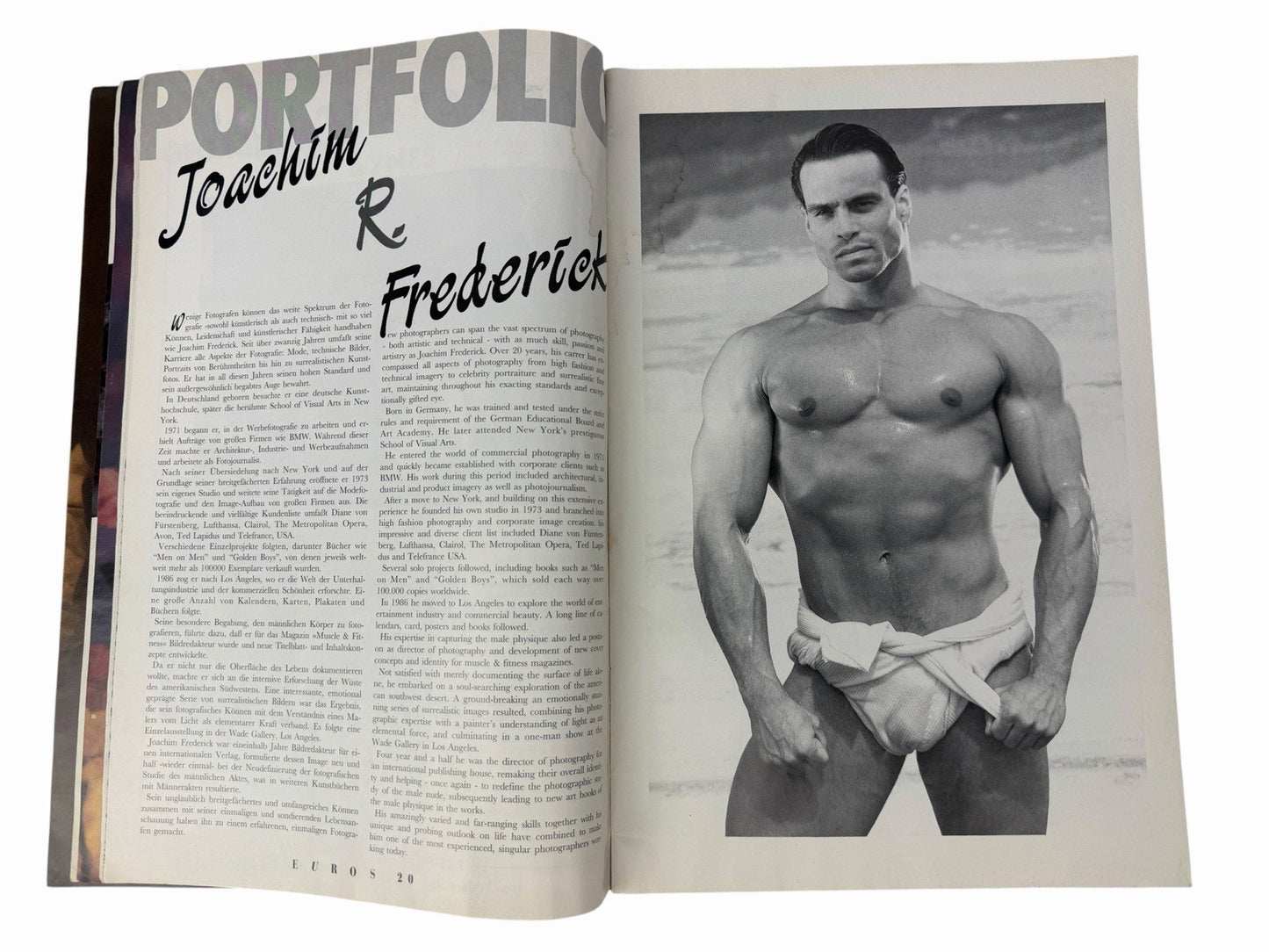 1994 EUROS Magazine #20 JOACHIM FREDERICK Rick Castro Vintage German Gay