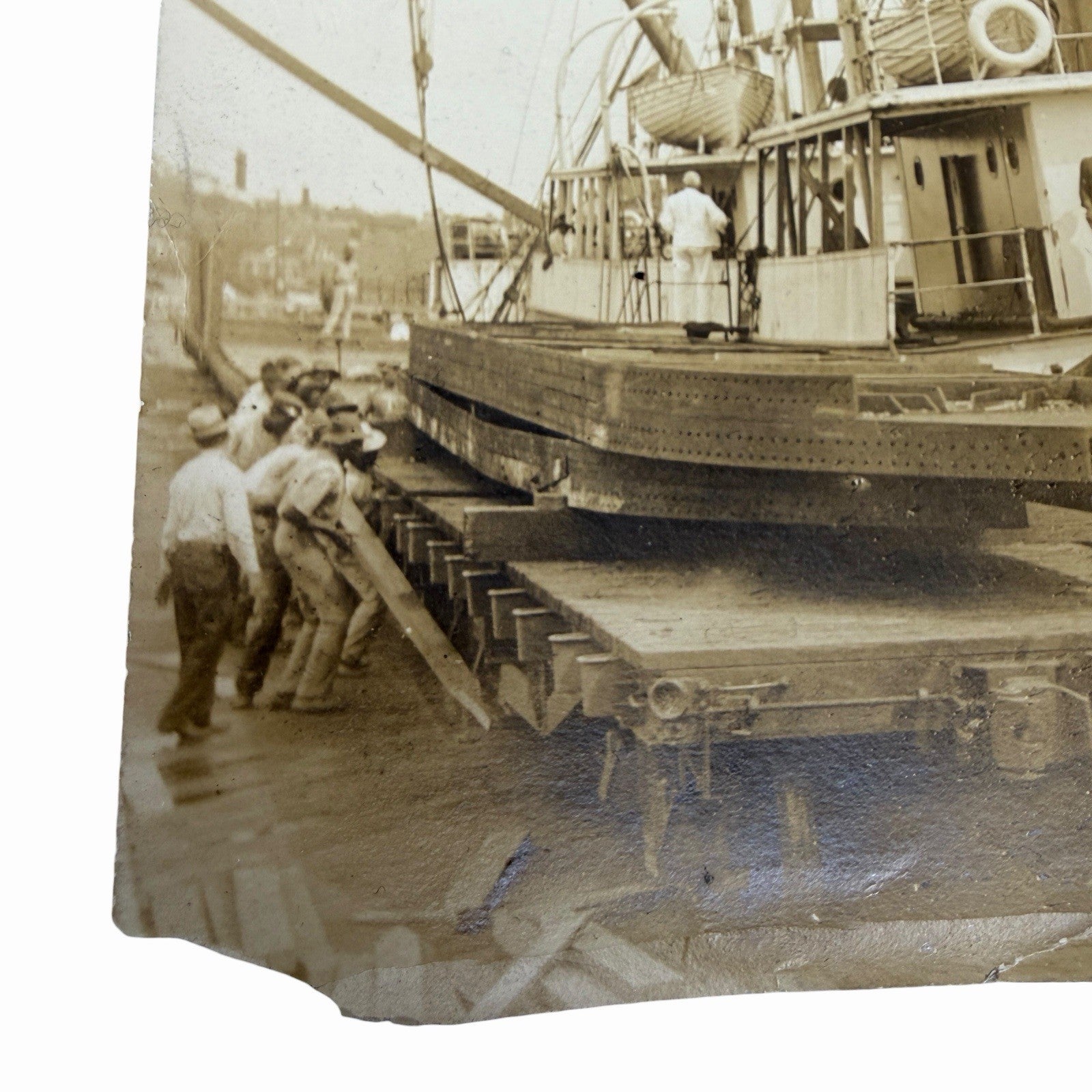 1911 Panama Canal Construction Photo McClintic Marshall Lock Gates S.S. Venus