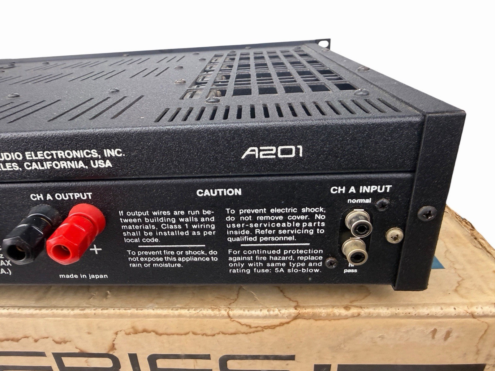 SAE A-201 A201 “01 Series” Dual High Resolution Power Amplifier VINTAGE IN BOX