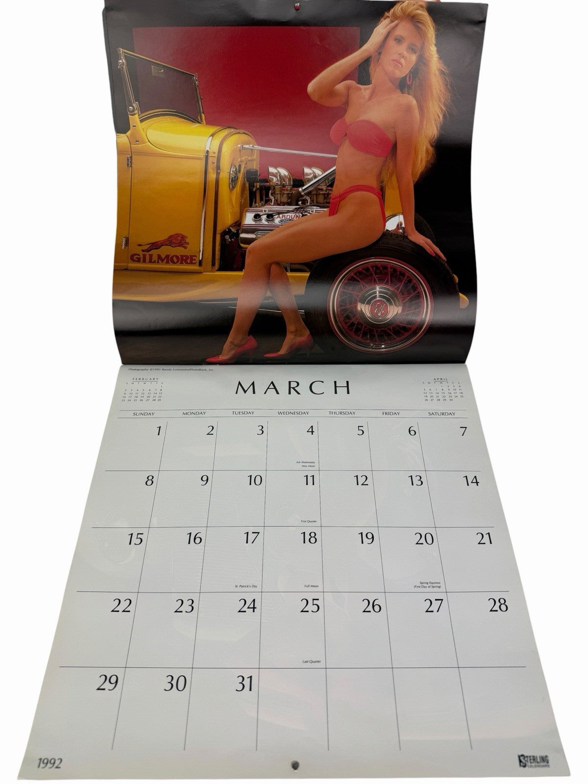 Vintage 1992 CLASSY CHASSIS Calendar RANDY LORENTZEN Hot Rods & Swimsuit Pinups