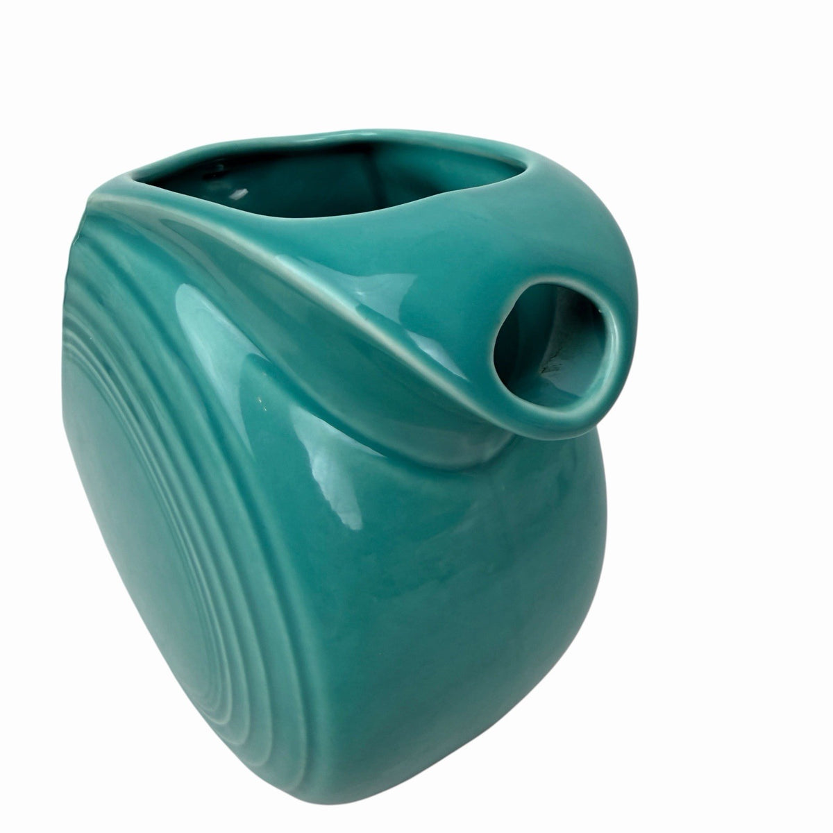 Vintage FIESTAWARE Turquoise Green 7" Large Disc Pitcher HL Homer Laughlin USA