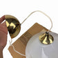 Vintage MCM Conran’s Habitat SCE France BRASS & GLASS CONE PENDANT LIGHT FIXTURE