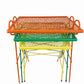 Vintage 1950s MCM Wrought Iron Mesh Salterini Style Nesting Side Tables Set Of 3