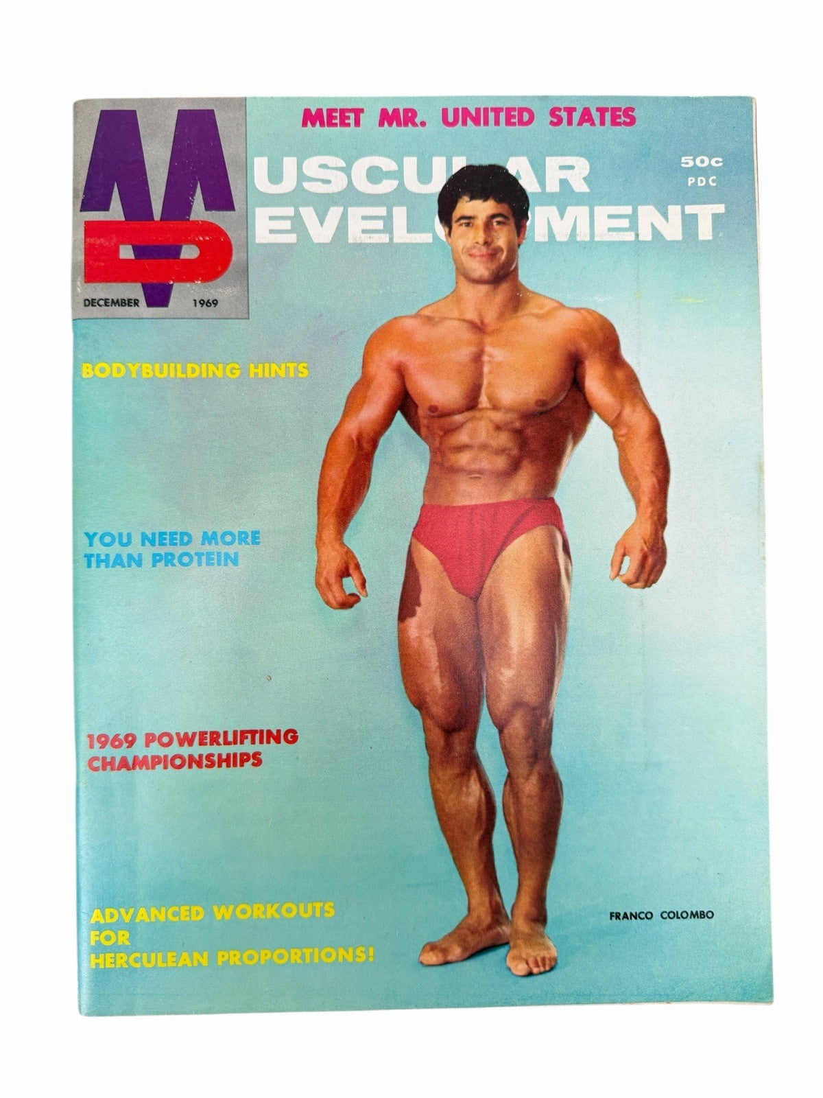 1969 MUSCULAR DEVELOPMENT Magazine 8 ISSUES Vintage Bodybuilding Weightlifting