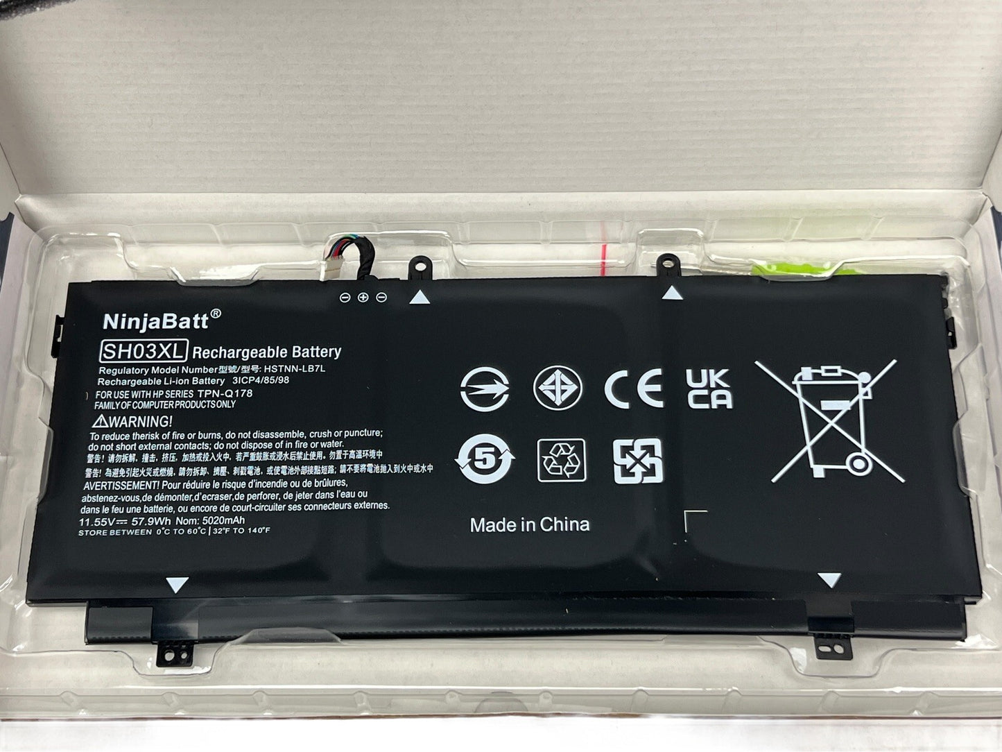 SH03XL Battery HSTNN-LB7L for HP Spectre TPN-Q178 11.55V New