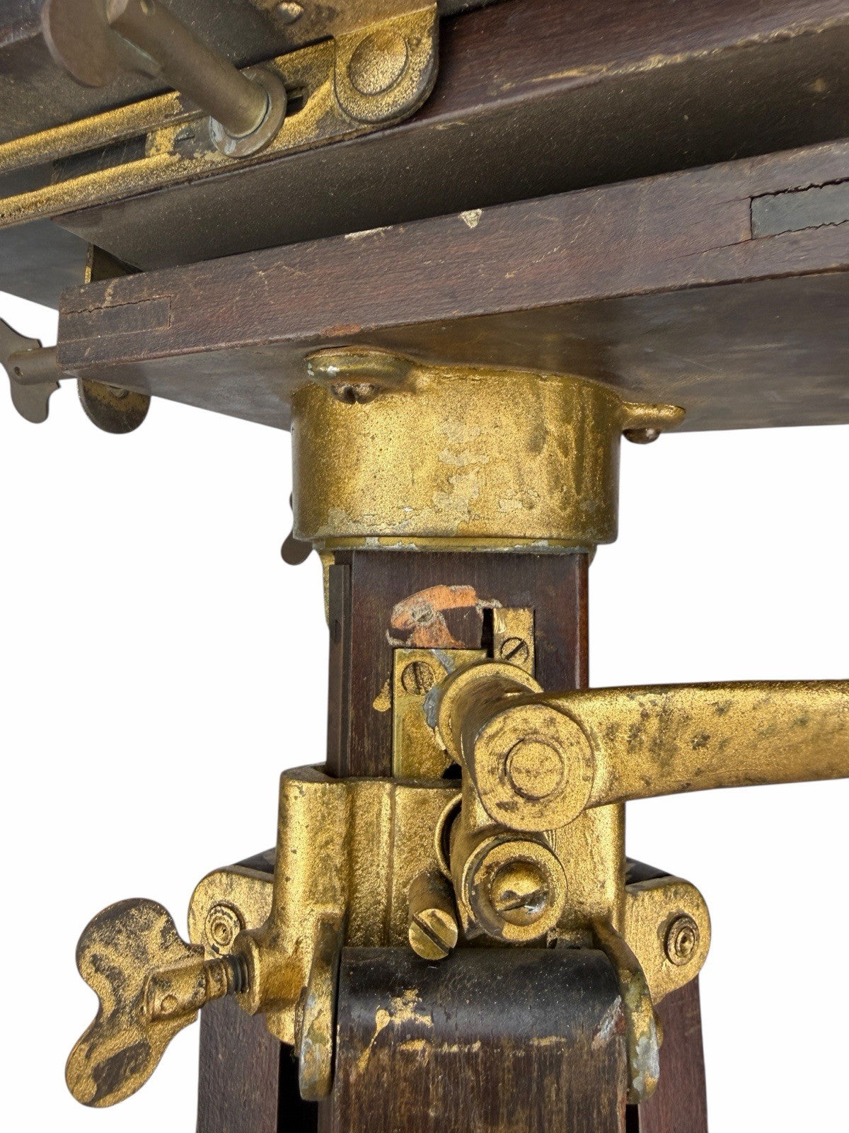 Antique AGFA ANSCO Wood Brass Field Camera TRIPOD Large Format Photography Crank