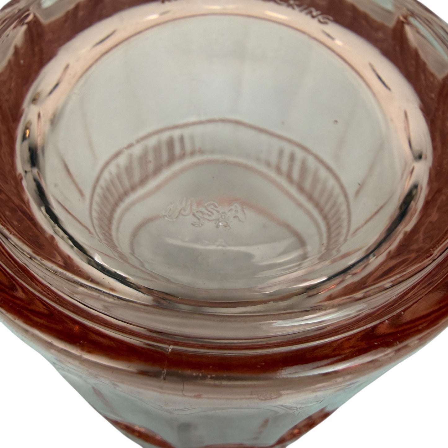 5 Vintage ANCHOR HOCKING Double Old Fashioned Glasses Annapolis Rosewater Pink