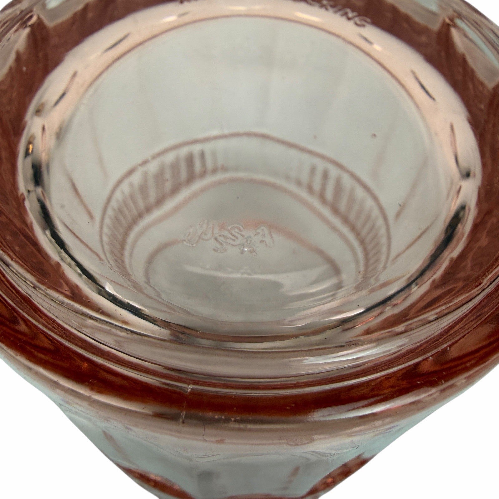 5 Vintage ANCHOR HOCKING Double Old Fashioned Glasses Annapolis Rosewater Pink