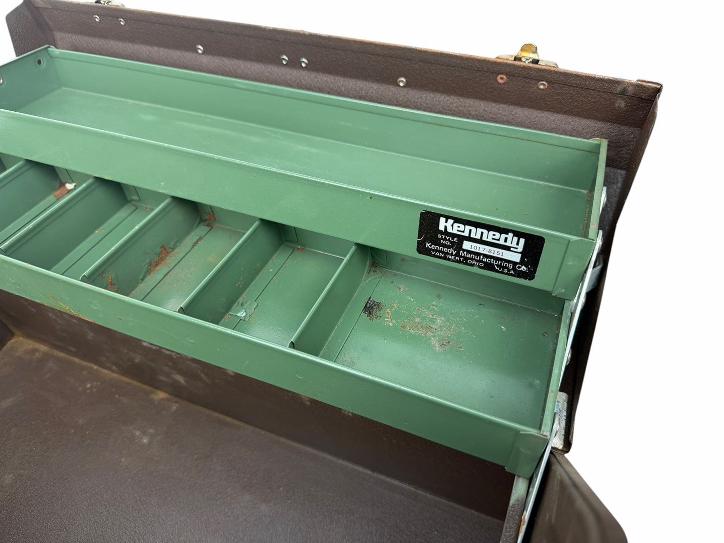 Vintage KENNEDY Cantilever Tray Machinist TOOL BOX Model 1017 Mechanics Kits