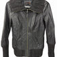 MACKAGE Lambskin Leather & Wool Biker Jacket Lined Coat SIZE SMALL Black
