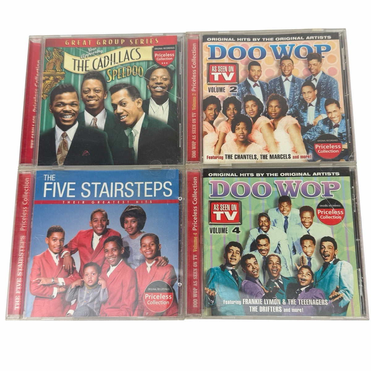 Lot Of 4 Doo Wop CD’s Five Stairsteps CADILLACS SPEEDOO As Seen On TV Vol 2 & 4