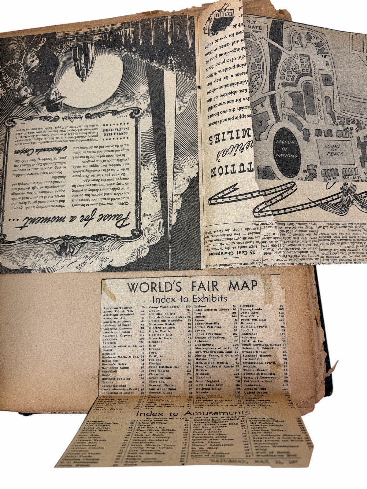 Vintage 1939 New York World’s Fair SCRAP BOOK