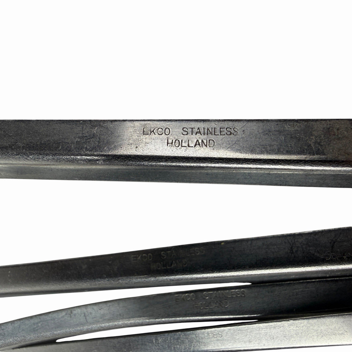 Vintage 1950’s EKCO Flint Stainless Steel Long Handle Shovel Measuring Spoons