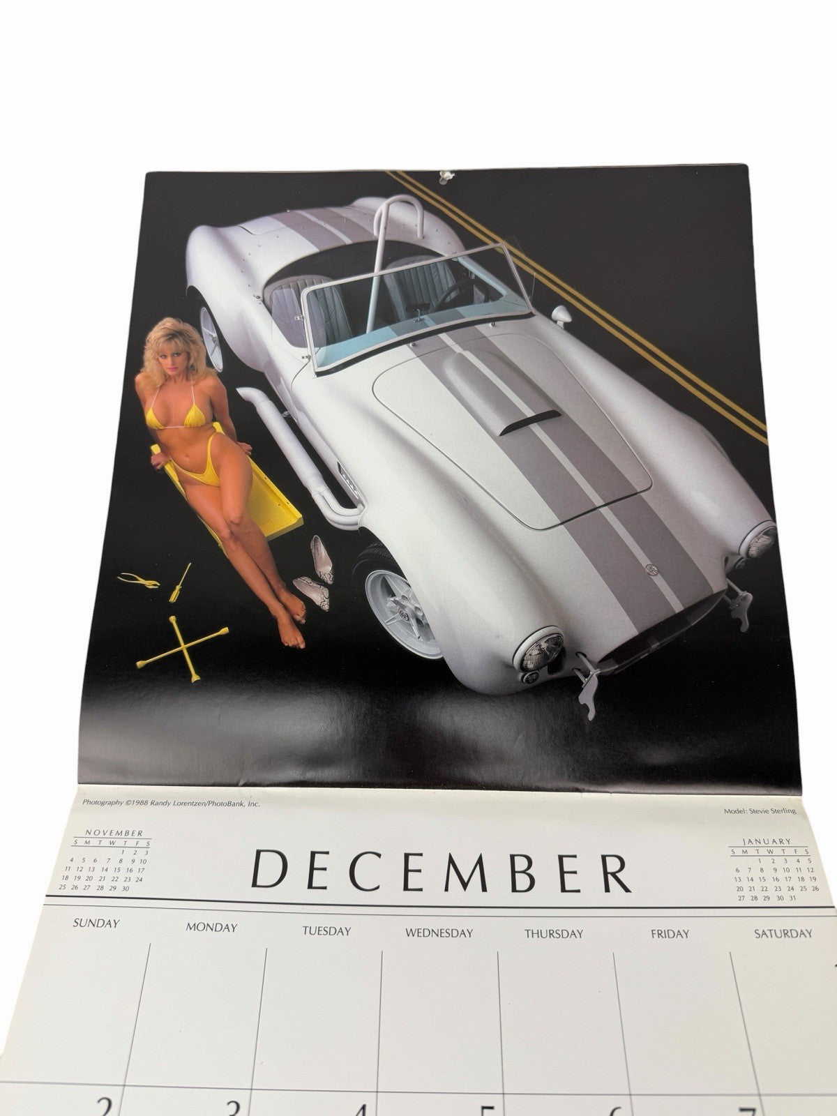 Vintage 1990 CLASSY CHASSIS Calendar RANDY LORENTZEN Hot Rods & Swimsuit Pinups
