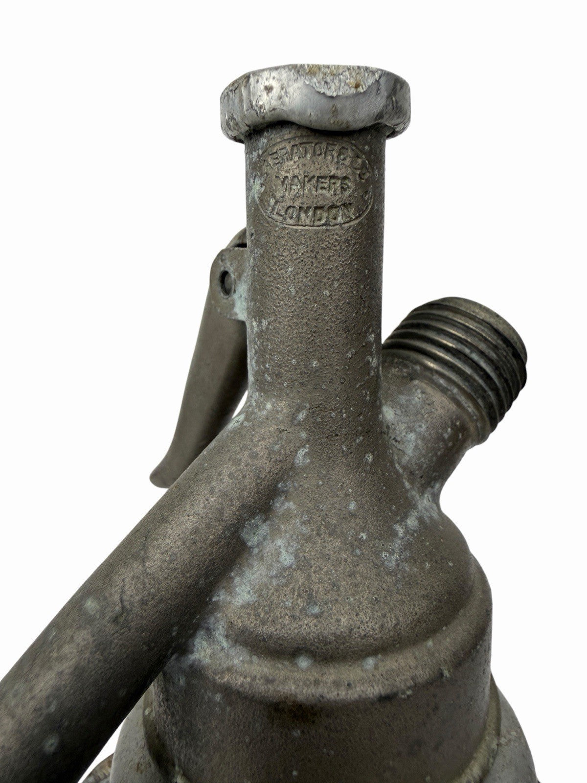 Antique c1910 AERATORS LTD. Sparklet B Wire Mesh Glass Siphon Seltzer Bottle