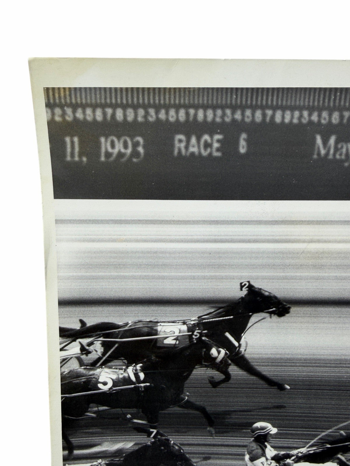 Vintage FREEHOLD RACEWAY Harness Horse Racing PLACE PHOTO May 11, 1993 NJ
