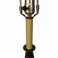 Vintage Hollywood Regency Neoclassical Caryatid Lady Brass Marble Table Lamp 32”