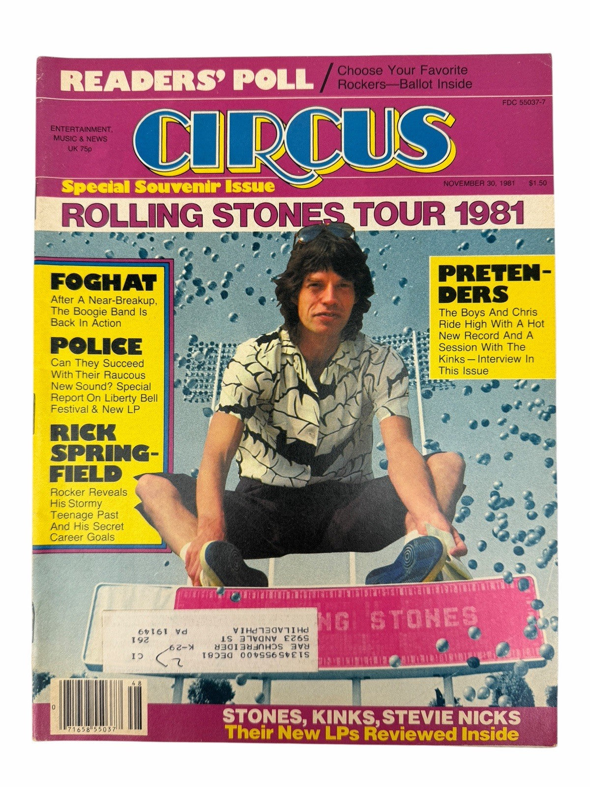CIRCUS Magazine 1979-1985 Lot Of 6 Issues 1981 Styx ROLLING STONES Mork & Mindy