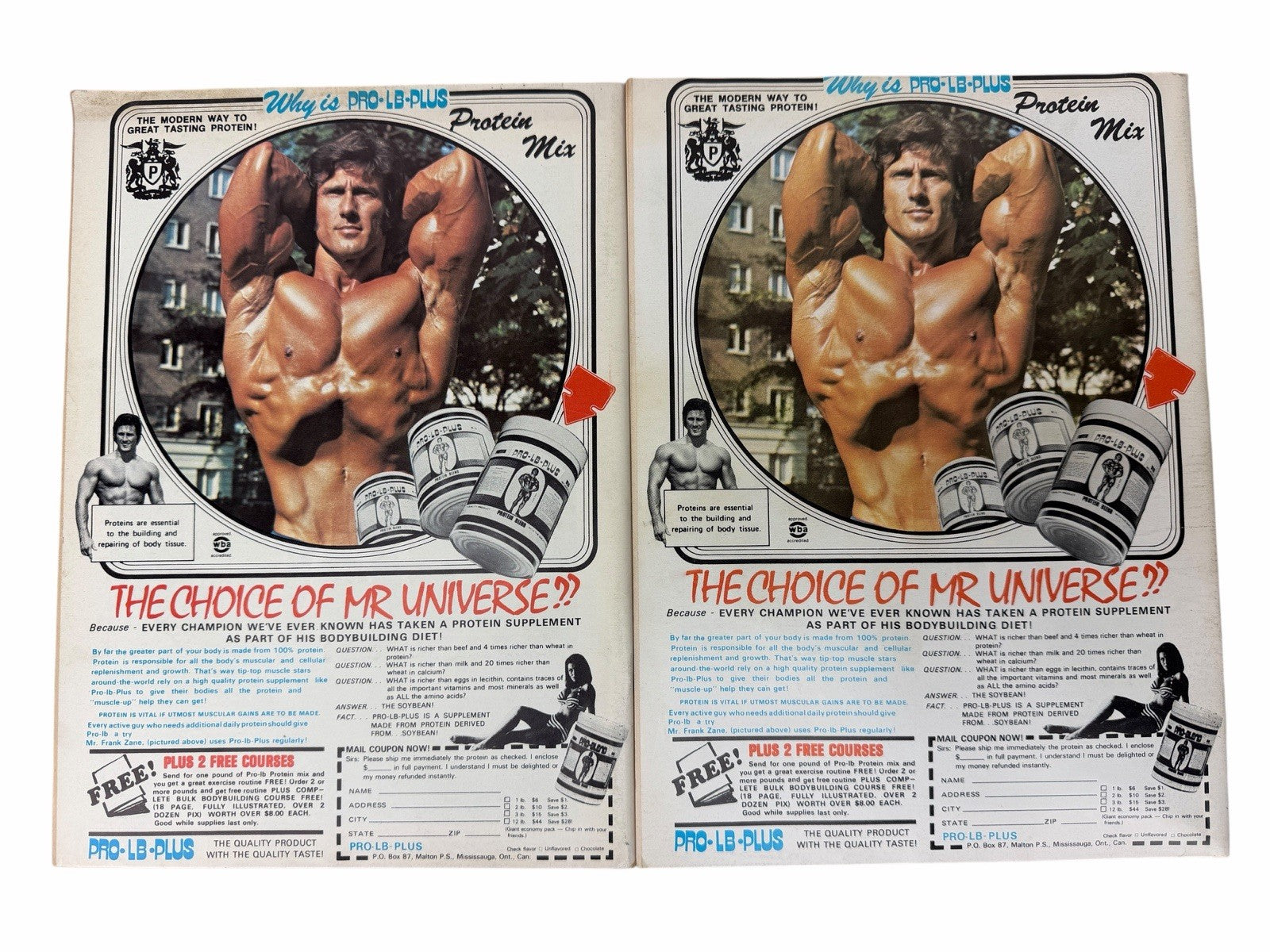 MUSCLE MAG INTERNATIONAL Vol 1 Issue 2 & 3 Rafael Olivera Frank Zane Bodybuilder