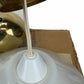 Vintage MCM Conran’s Habitat SCE France BRASS & GLASS CONE PENDANT LIGHT FIXTURE
