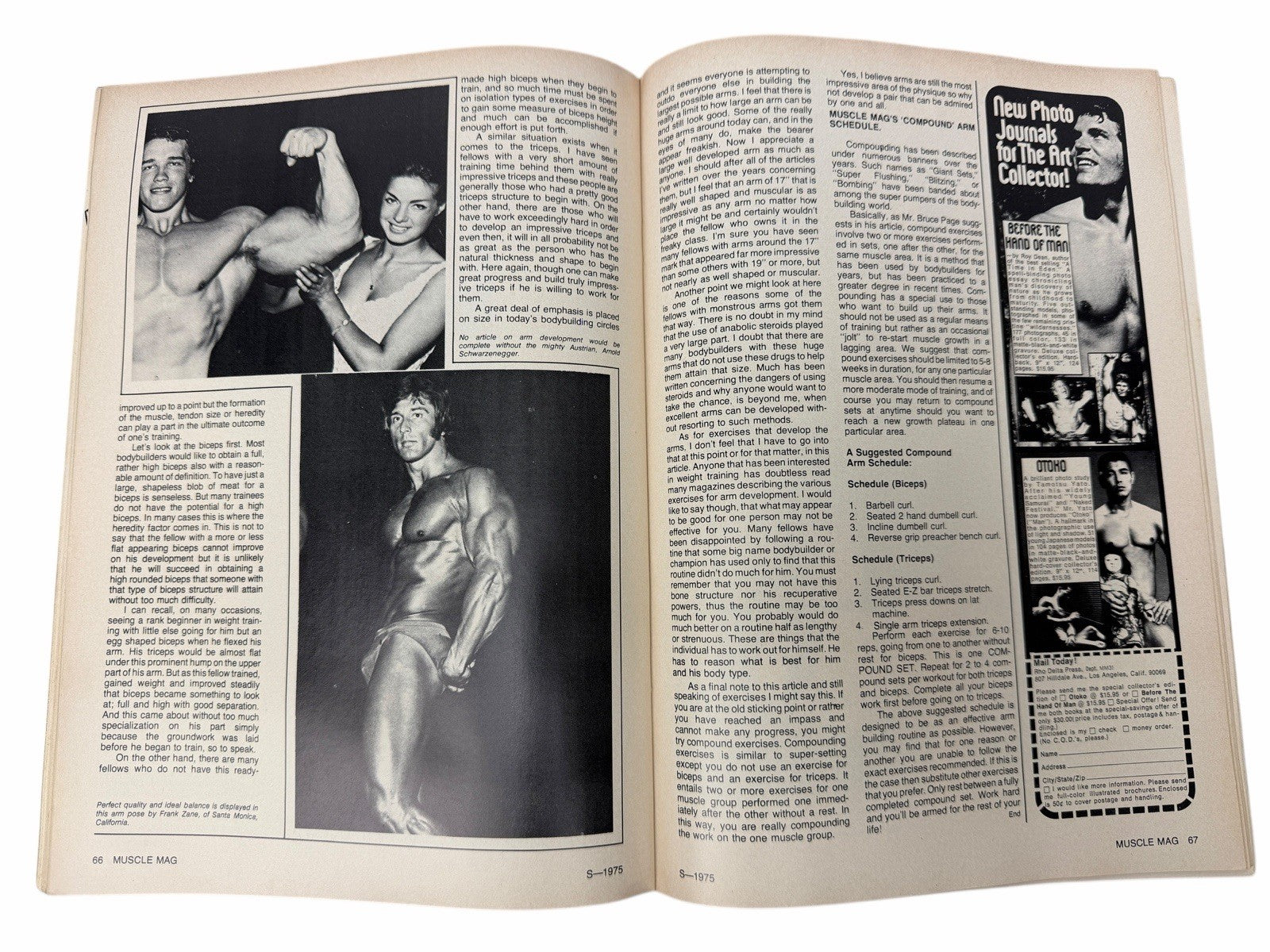 MUSCLE MAG INTERNATIONAL Vol 1 Issue 2 & 3 Rafael Olivera Frank Zane Bodybuilder