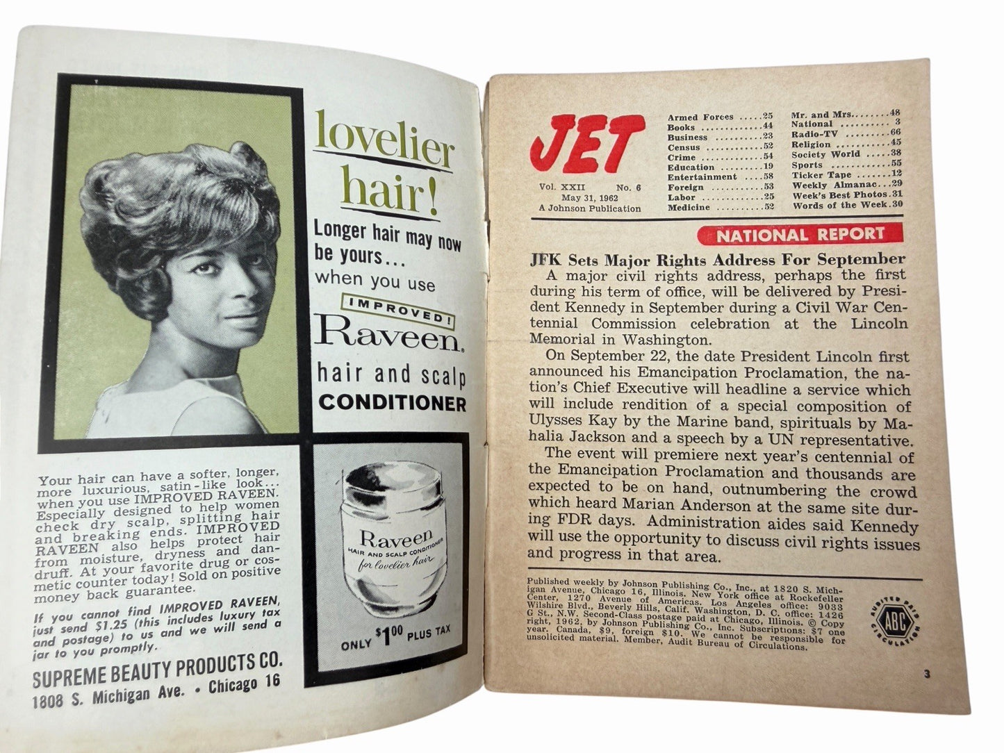 1962 JET Magazine LOT OF 4 Edward Johnson Joyce Bryant Hilda Simms Civil Rights