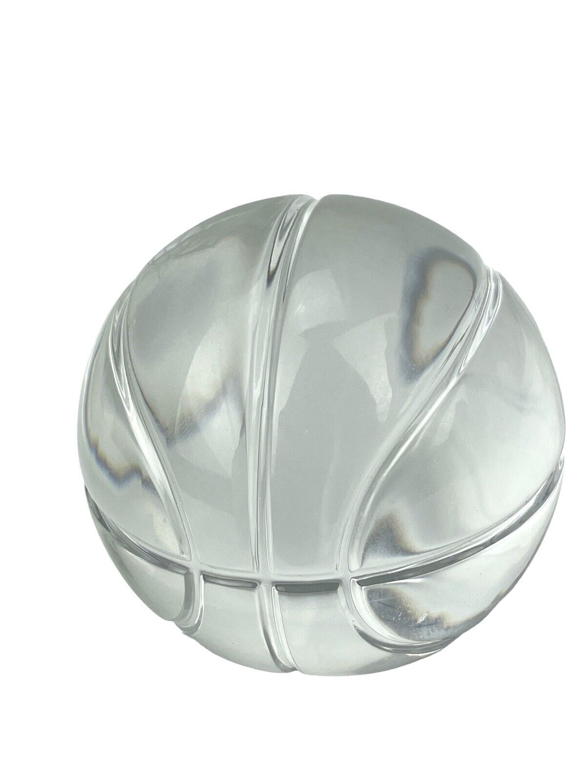 Basketball Paperweights Vintage TIFFANY & CO Crystal Basketball Paperweight w/ NJ NETS Etched ...