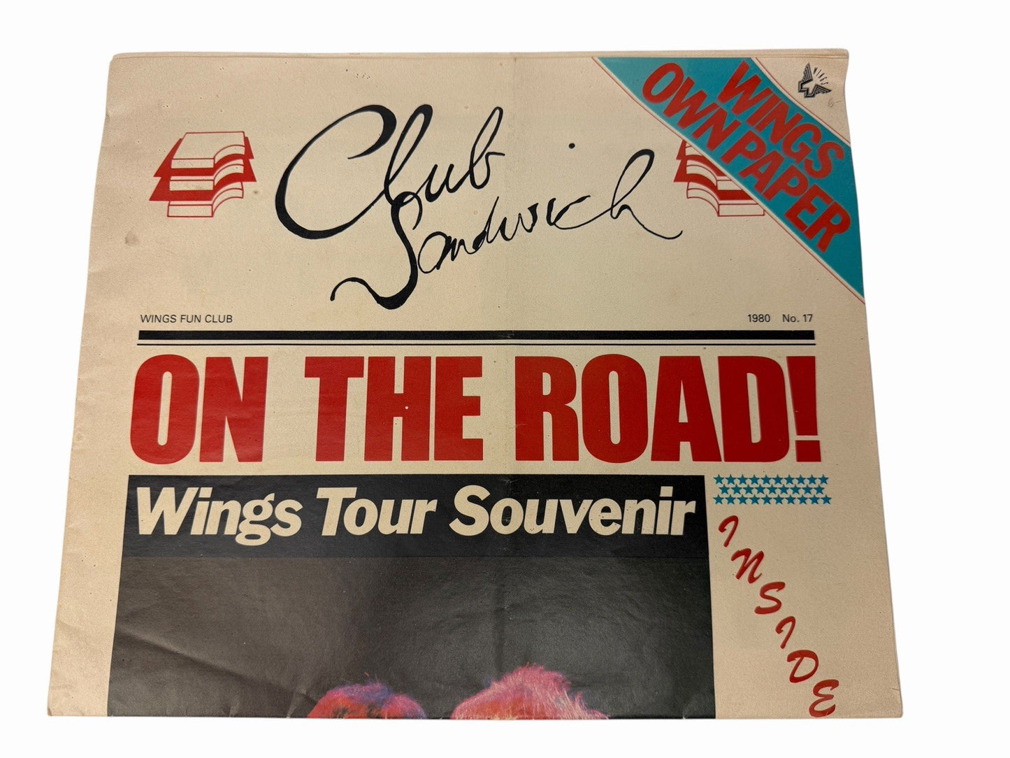 Vintage 1980 CLUB SANDWICH #17 Paul McCartney Wings Fan Club Tour Newspaper