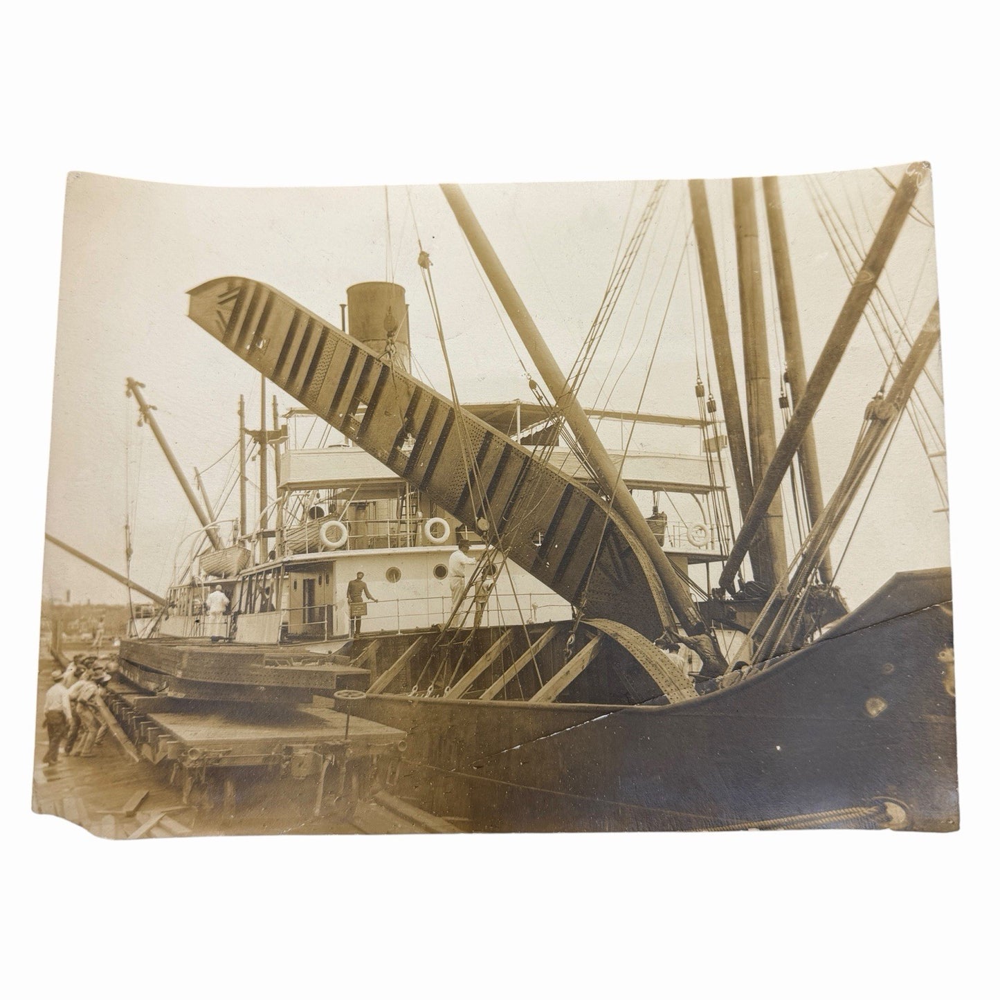 1911 Panama Canal Construction Photo McClintic Marshall Lock Gates S.S. Venus