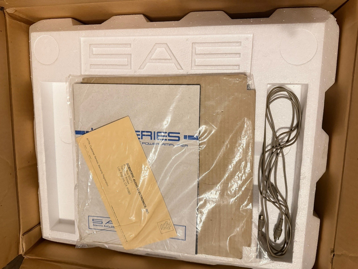 SAE A-201 A201 “01 Series” Dual High Resolution Power Amplifier VINTAGE IN BOX