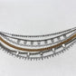 Vintage Y2K JUICY COUTURE Necklace Layered 6-Strand Chain & Crystal Gold Silver