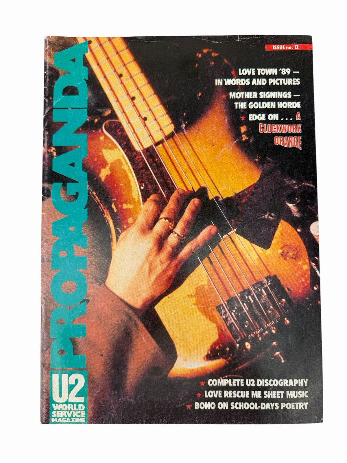 U2 PROPAGANDA World Service Fan Club Magazine Issue No. 12 1990 Love Town Tour