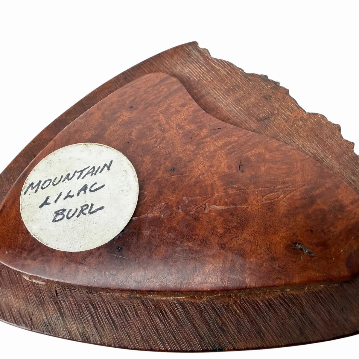 Vintage 1989 Jeffrey Seaton MOUNTAIN LILAC BURL Sculptural Live Edge Wood Box