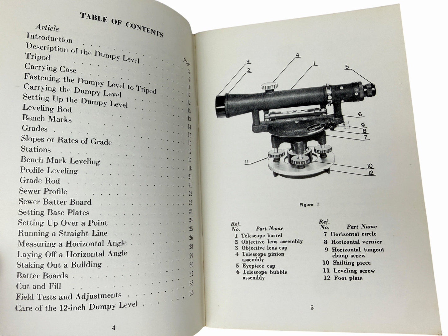 Vintage 1959 C.L. BERGER SONS Instruction Manual 12-INCH DUMPY LEVEL Engineering