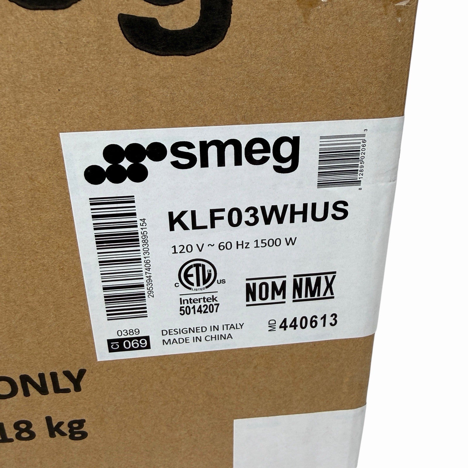 New SMEG 50's Retro Style 7 Cup Electric Water Kettle - White (KLF03WHUS)