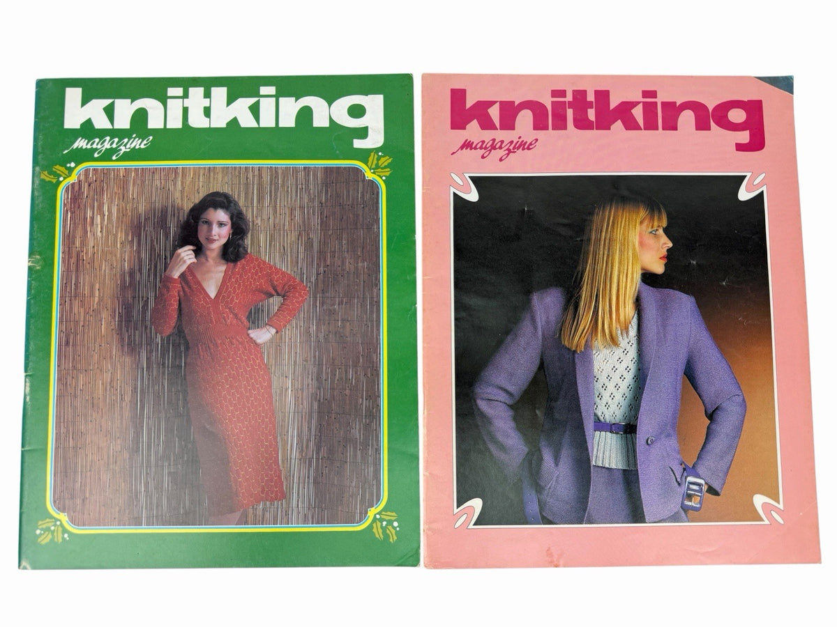 Vintage 1970’s & 1980’s Lot 23 Issues KNITKING MAGAZINE Knitting Patterns Mod