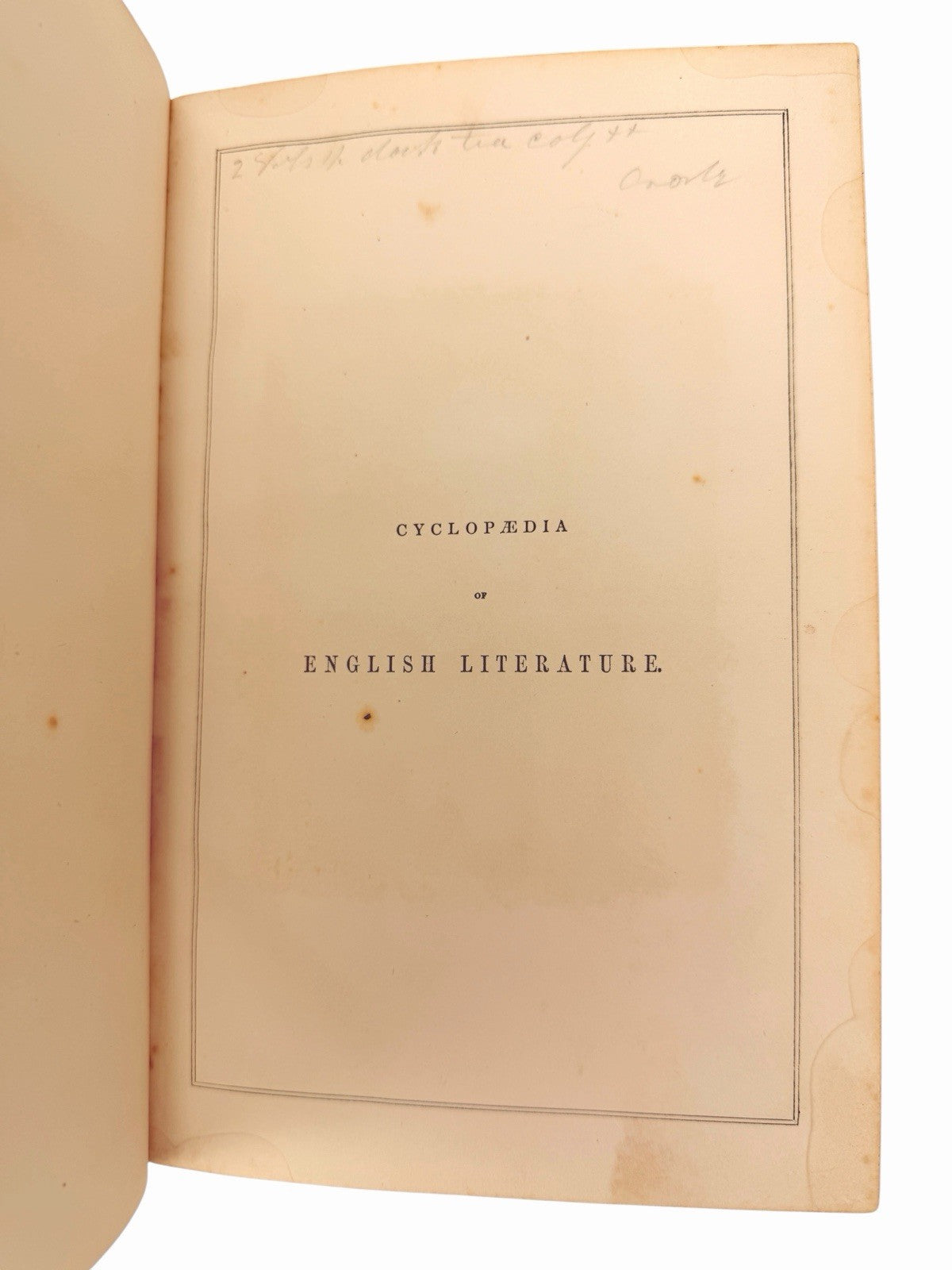 1847 CYCLOPAEDIA OF ENGLISH LITERATURE Volumes 1 & 2 by R. CHAMBERS Antique Book