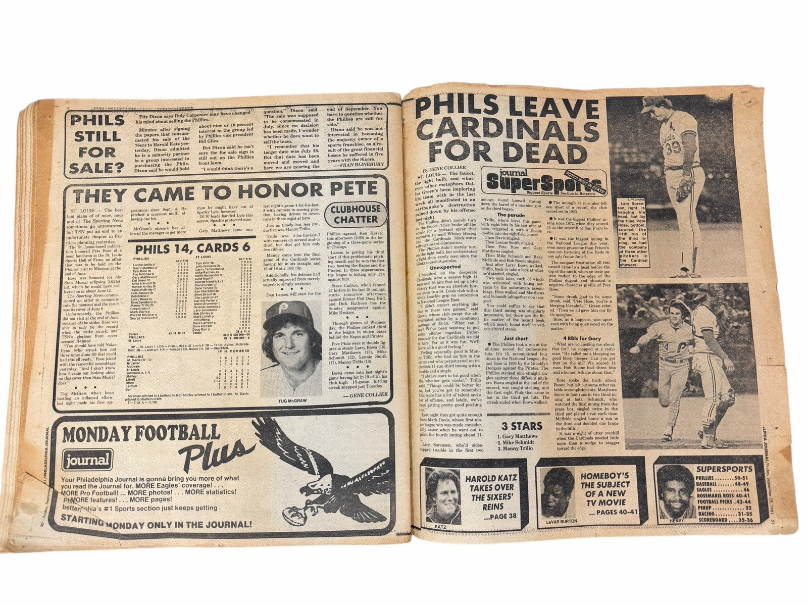 ROLLING STONES Sept 25, 1981 Philadelphia Journal NEWSPAPER Poster & 13pg Spread