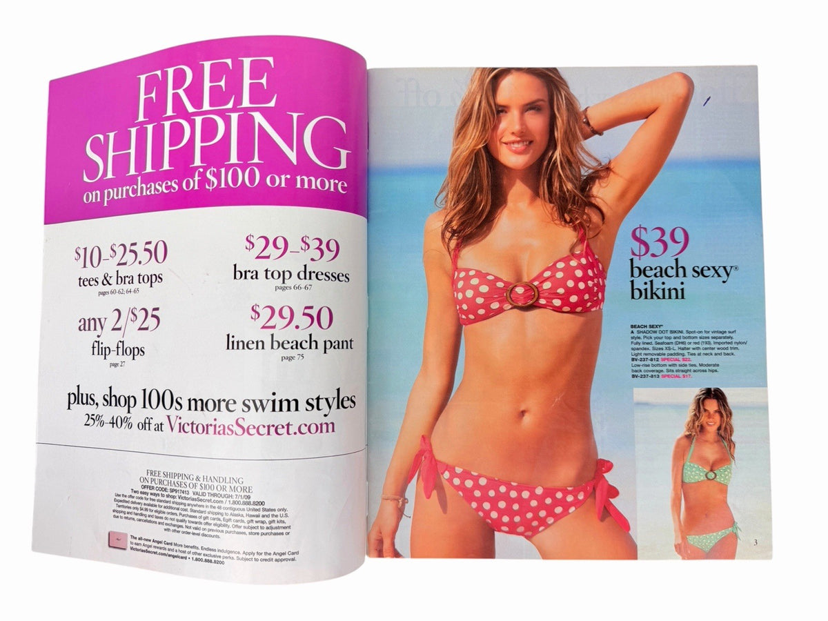Alessandra Ambrosio 2009 VICTORIA'S SECRET Swim Sale Preview CATALOG Fashion Y2K