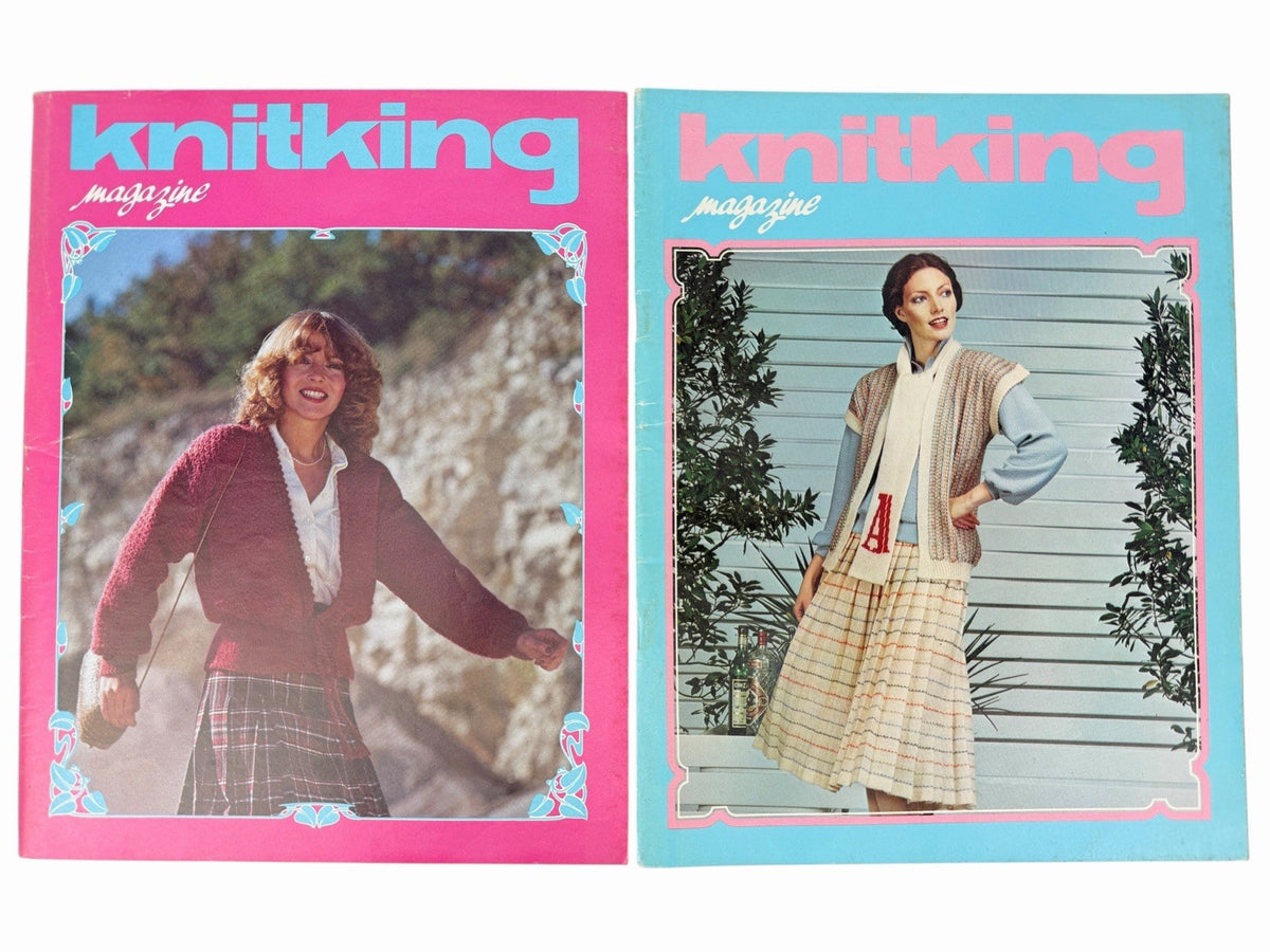 Vintage 1970’s & 1980’s Lot 23 Issues KNITKING MAGAZINE Knitting Patterns Mod