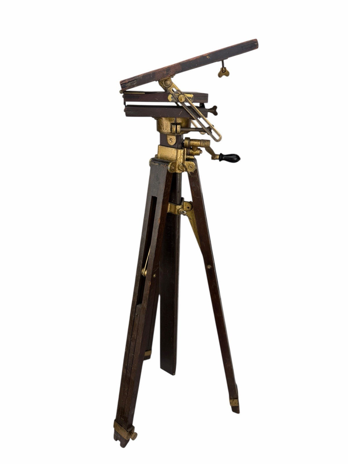 Antique AGFA ANSCO Wood Brass Field Camera TRIPOD Large Format Photography Crank