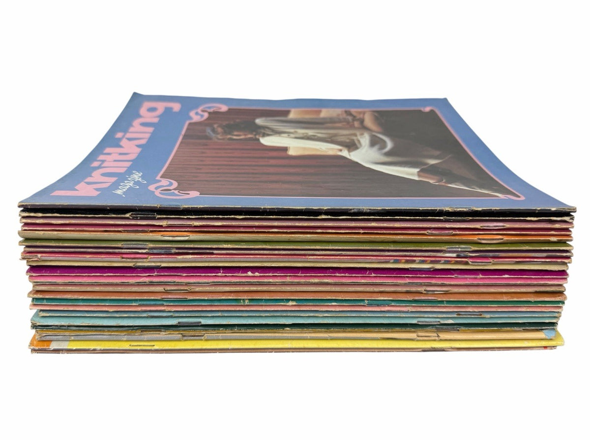 Vintage 1970’s & 1980’s Lot 23 Issues KNITKING MAGAZINE Knitting Patterns Mod