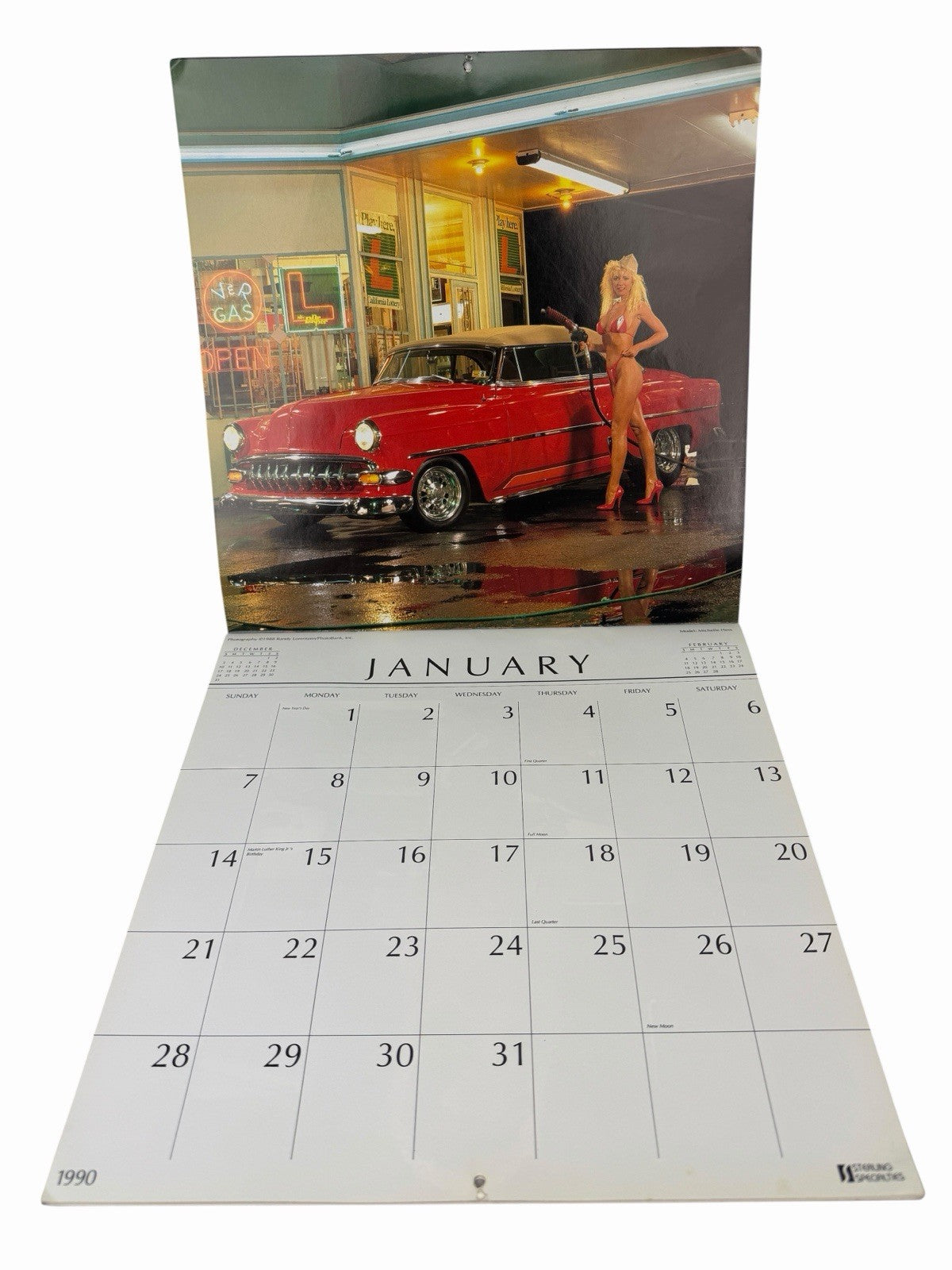 Vintage 1990 CLASSY CHASSIS Calendar RANDY LORENTZEN Hot Rods & Swimsuit Pinups