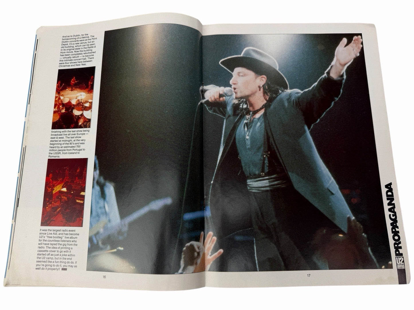 U2 PROPAGANDA World Service Fan Club Magazine Issue No. 12 1990 Love Town Tour