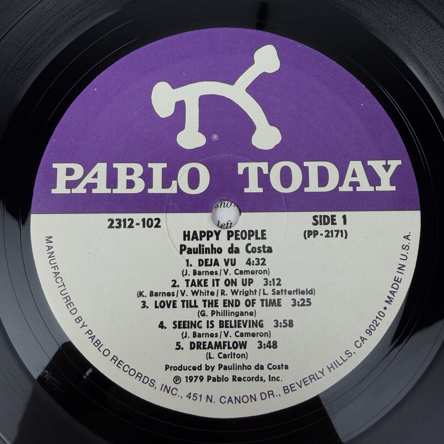 Paulinho Da Costa ‎- Happy People LP 1979 1st Pressing NM Vinyl Soul Jazz Funk