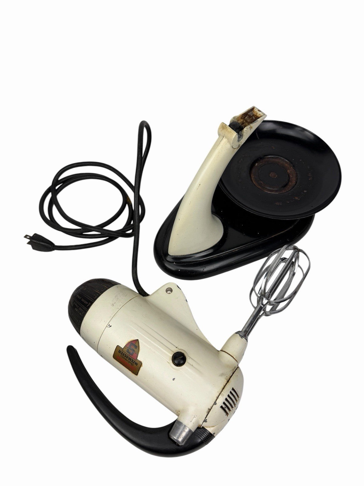 1940’s Sunbeam Mixmaster Model 7B w/ Original Bowls & Beaters - Works Great WWII