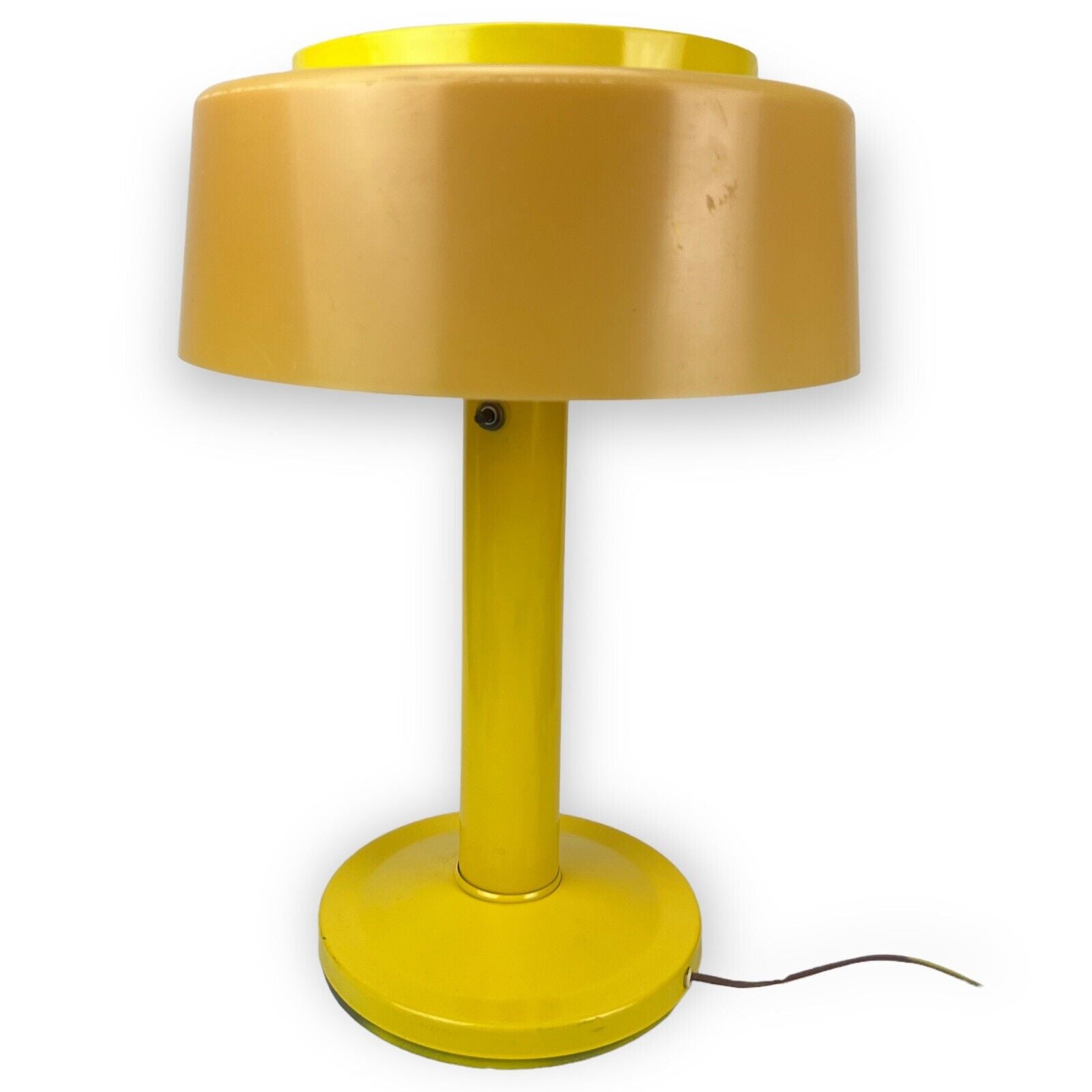 Vintage Mid Century shops Modern Yellow Plastic Wicker Table Lamp Retro 1960's 70's