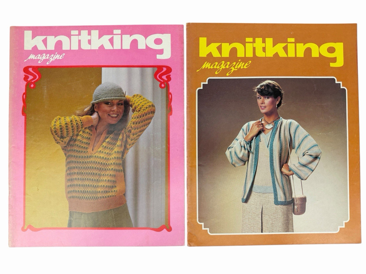 Vintage 1970’s & 1980’s Lot 23 Issues KNITKING MAGAZINE Knitting Patterns Mod
