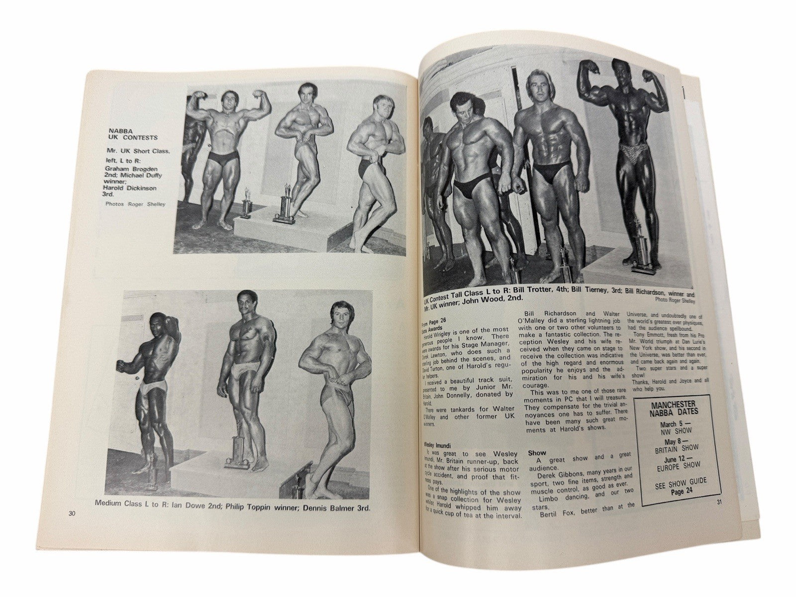 2 HEALTH AND STRENGTH 1976 Serge Nubret Vol105 #8 & 9 UK Bodybuilding Magazines